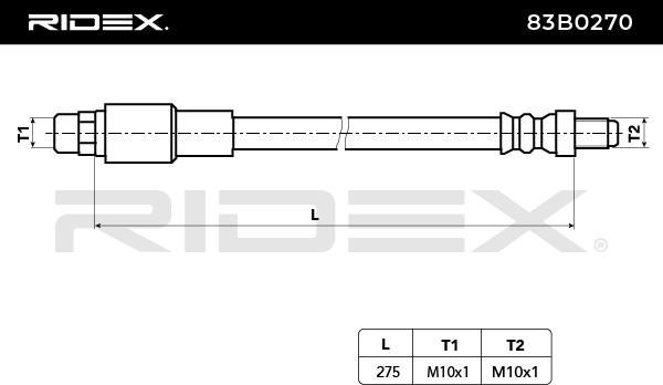 Brzdová hadica RIDEX
