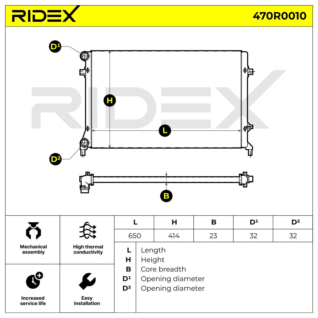 Chladič motora RIDEX