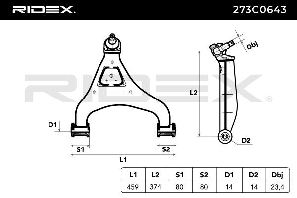 Rameno zavesenia kolies RIDEX