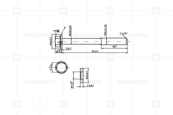Skrutka hlavy valcov Nakamoto Industrial Co.