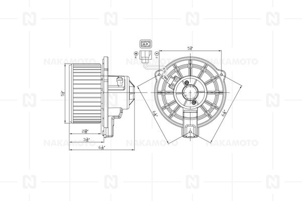 Vnútorný ventilátor Nakamoto Industrial Co.