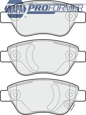 Sada brzdových platničiek kotúčovej brzdy NAPA UK