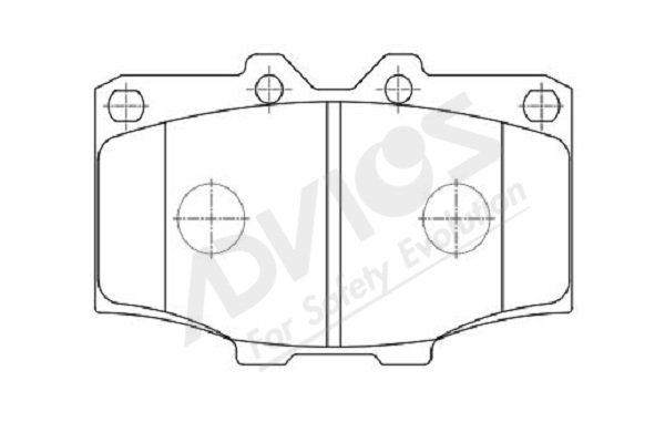 Sada brzdových platničiek kotúčovej brzdy ADVICS ASIA PACIFIC CO.,LTD.