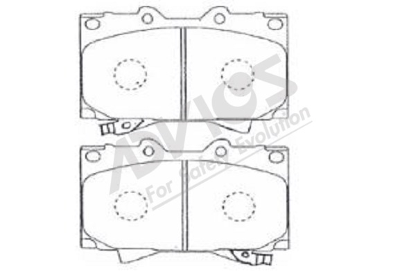 Sada brzdových platničiek kotúčovej brzdy ADVICS ASIA PACIFIC CO.,LTD.