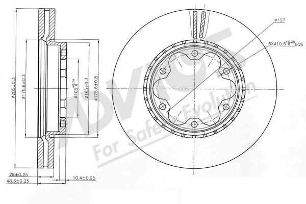 Brzdový kotúč ADVICS ASIA PACIFIC CO.,LTD.