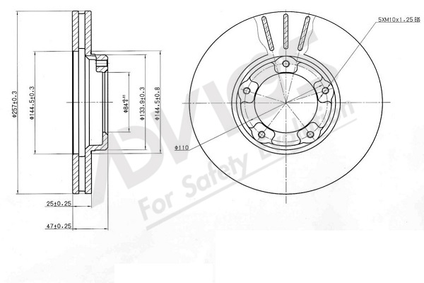 Brzdový kotúč ADVICS ASIA PACIFIC CO.,LTD.