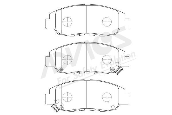Sada brzdových platničiek kotúčovej brzdy ADVICS ASIA PACIFIC CO.,LTD.