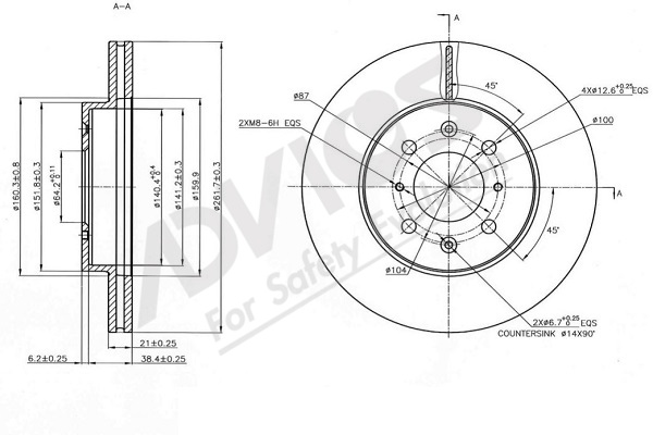 Brzdový kotúč ADVICS ASIA PACIFIC CO.,LTD.