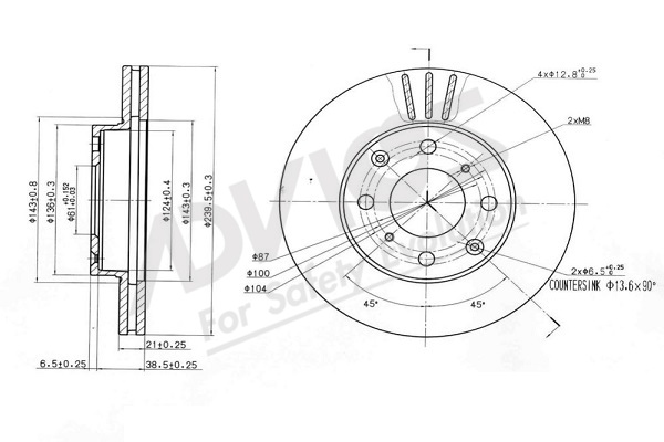 Brzdový kotúč ADVICS ASIA PACIFIC CO.,LTD.