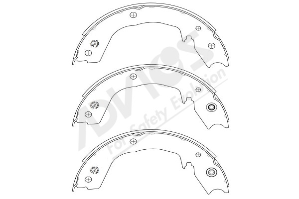 Sada brzd. čeľustí parkov. brzdy ADVICS ASIA PACIFIC CO.,LTD.