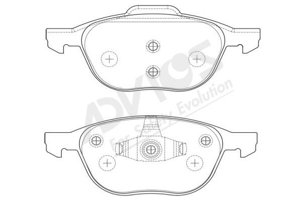 Sada brzdových platničiek kotúčovej brzdy ADVICS ASIA PACIFIC CO.,LTD.