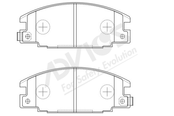 Sada brzdových platničiek kotúčovej brzdy ADVICS ASIA PACIFIC CO.,LTD.