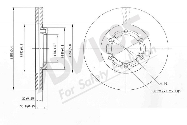 Brzdový kotúč ADVICS ASIA PACIFIC CO.,LTD.