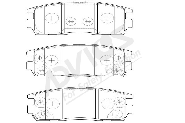 Sada brzdových platničiek kotúčovej brzdy ADVICS ASIA PACIFIC CO.,LTD.