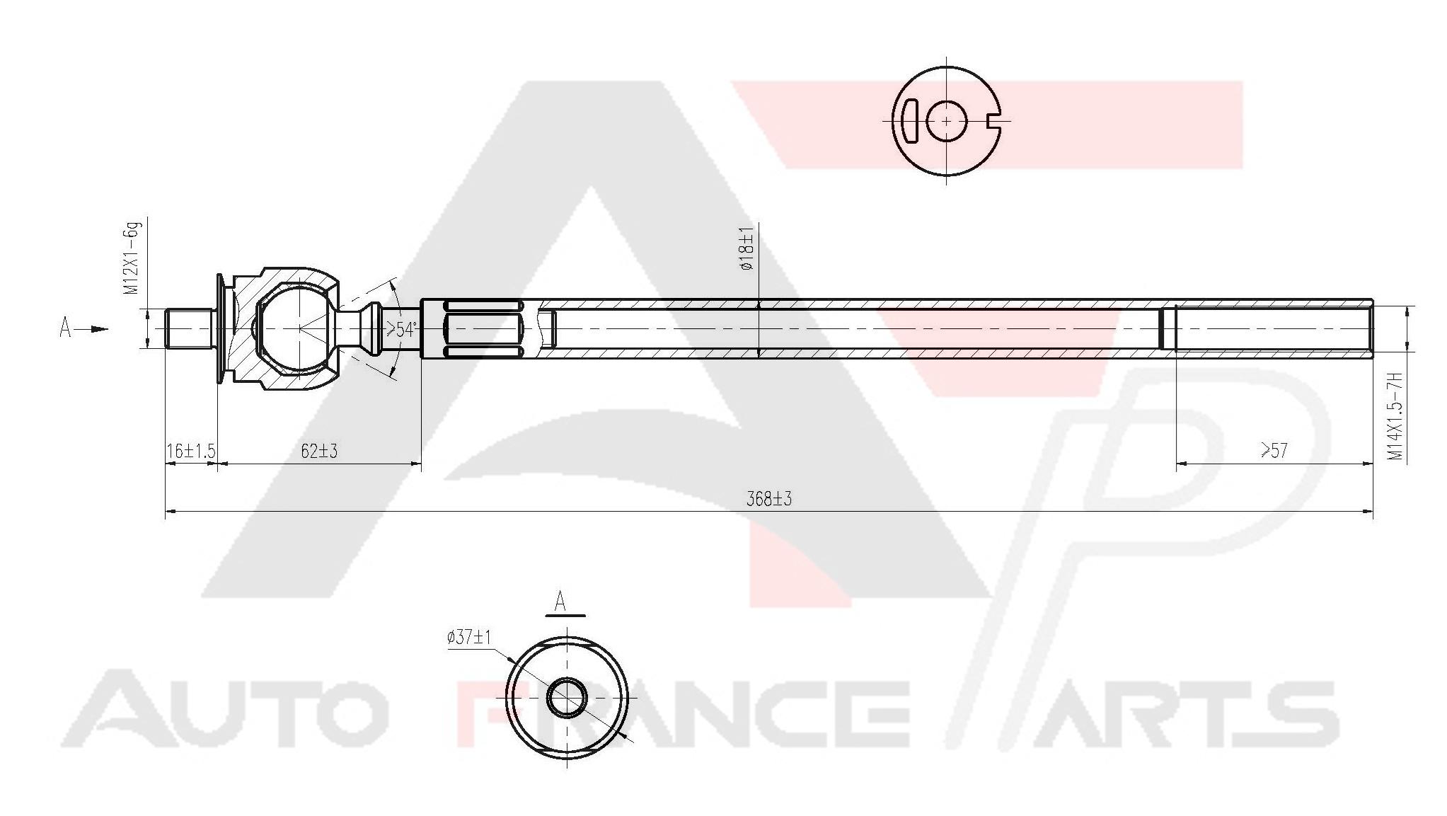 Axiálny čap tiahla riadenia Auto France Parts