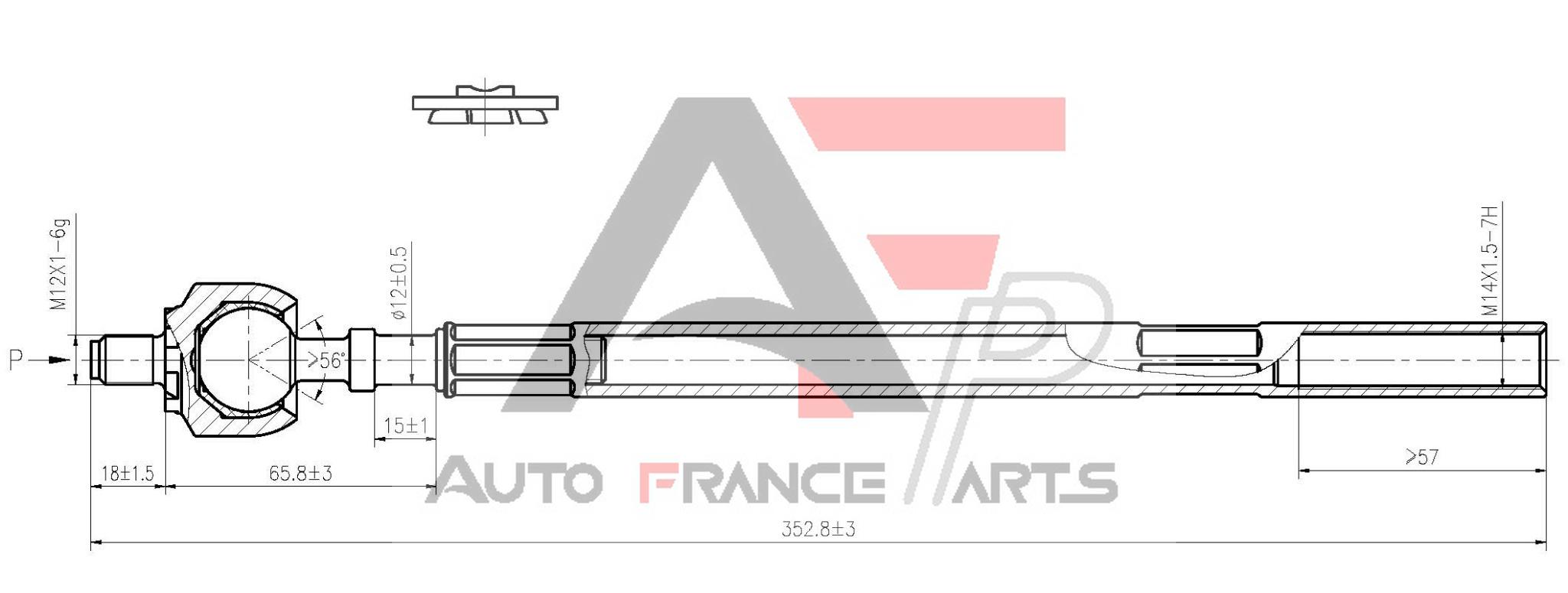 Axiálny čap tiahla riadenia Auto France Parts