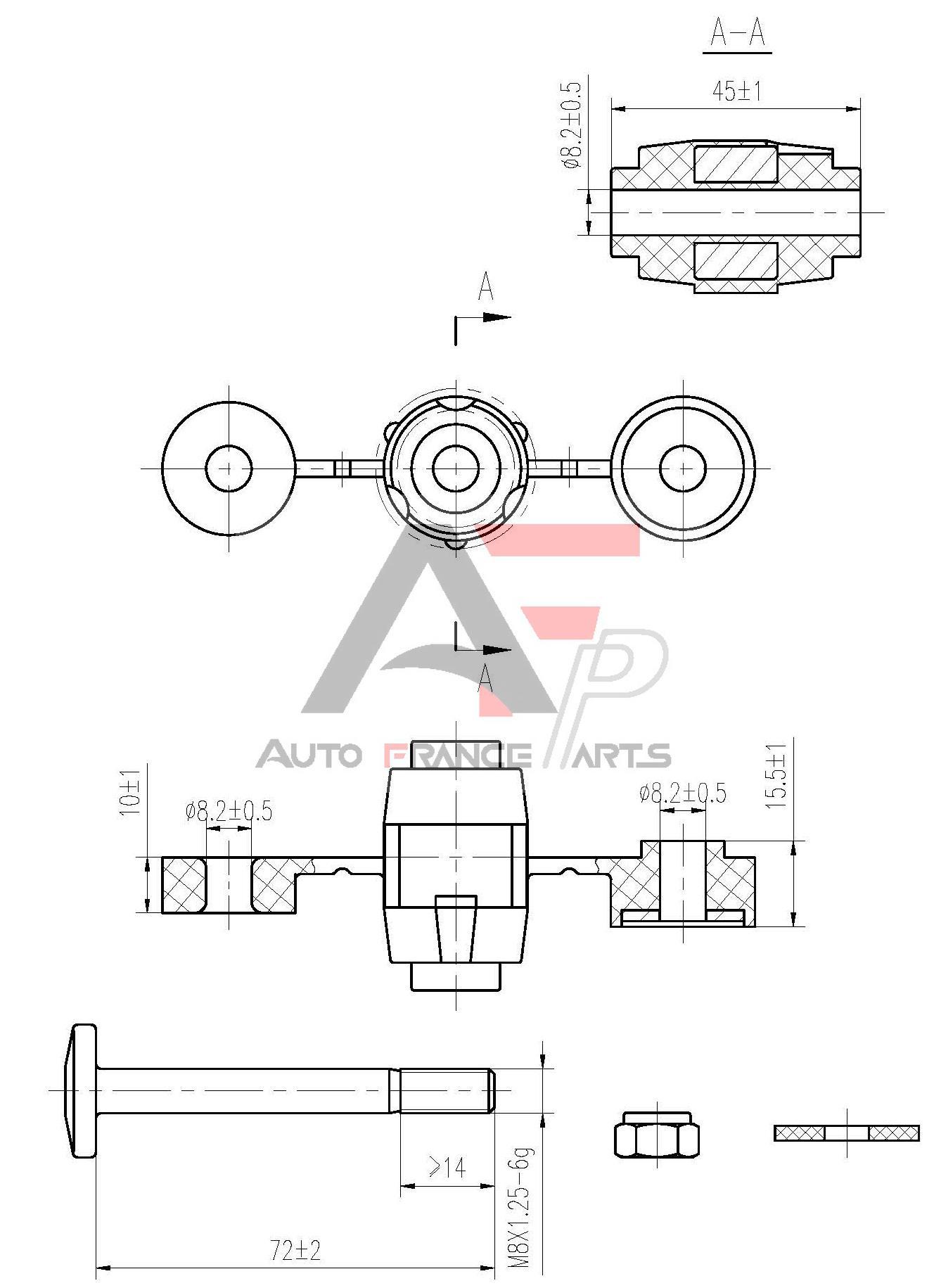 Tyč/Vzpera stabilizátora Auto France Parts