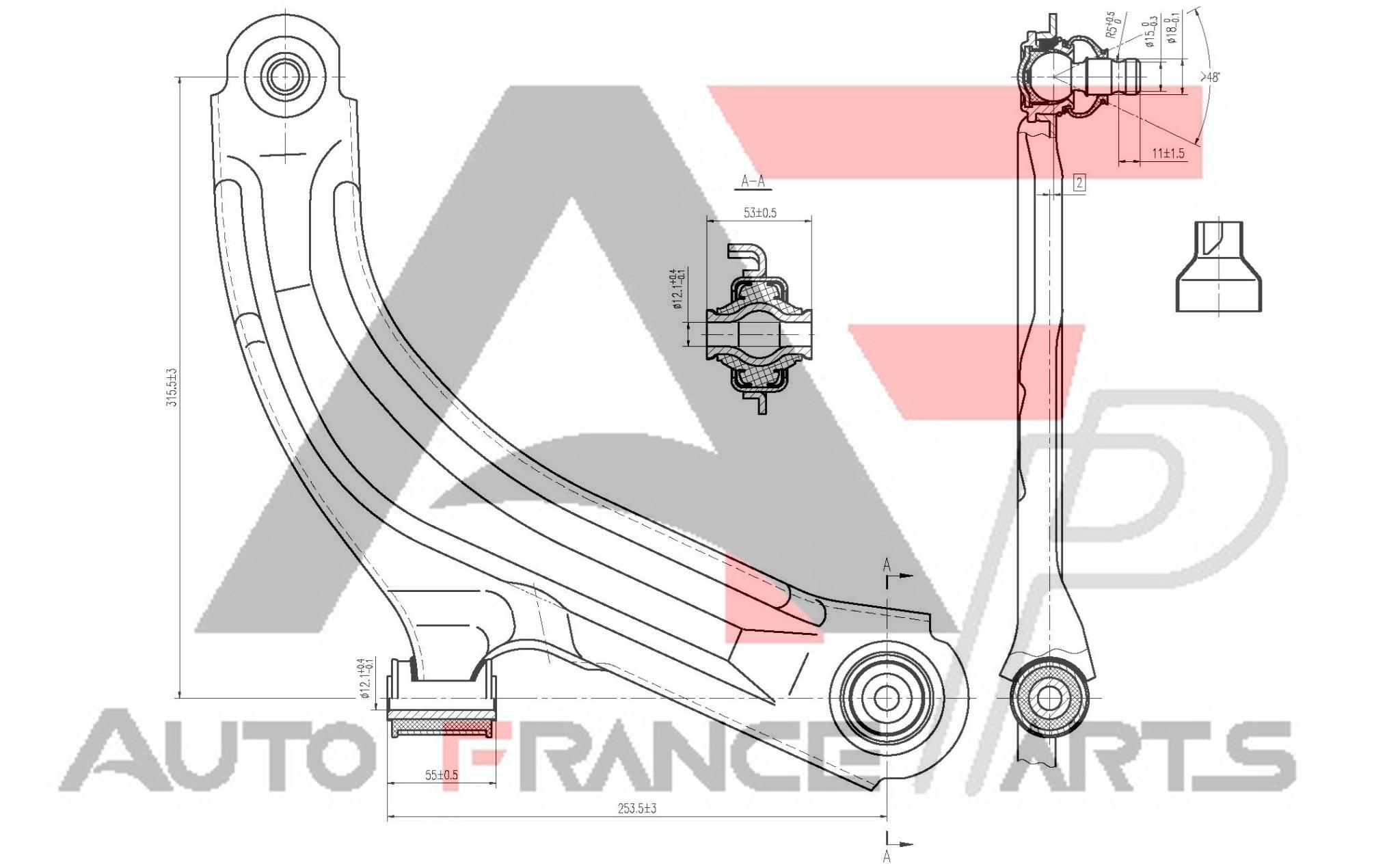 Rameno zavesenia kolies Auto France Parts