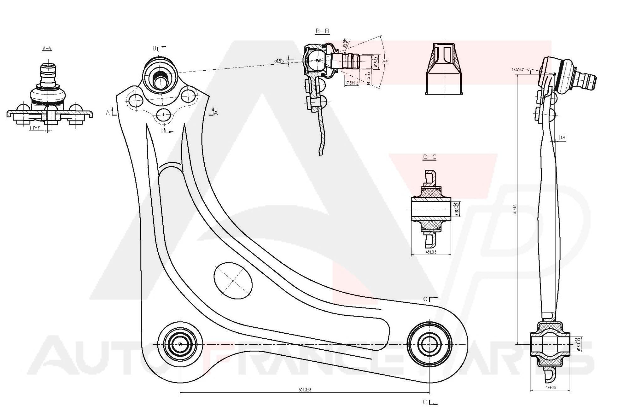 Rameno zavesenia kolies Auto France Parts