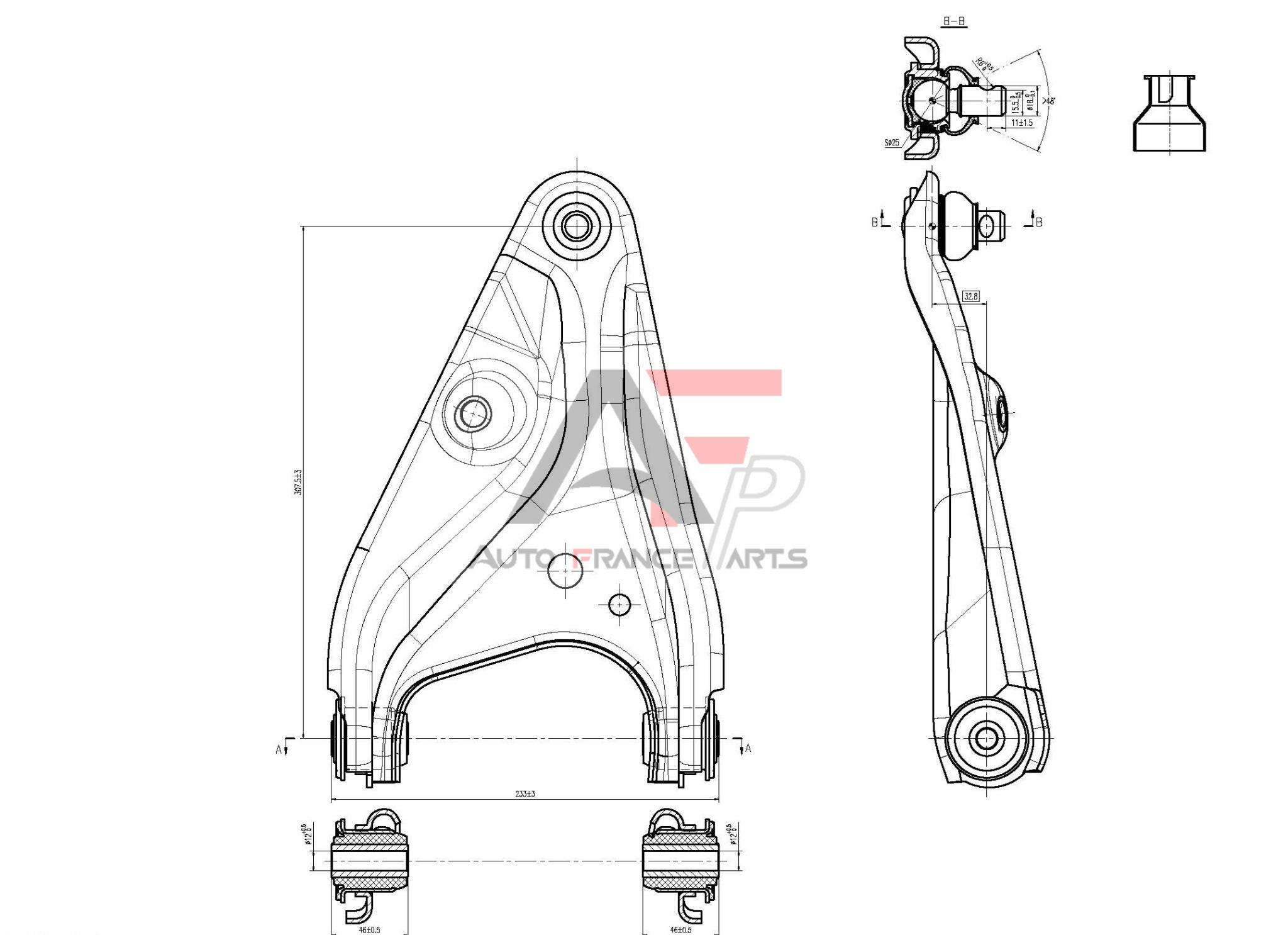 Rameno zavesenia kolies Auto France Parts