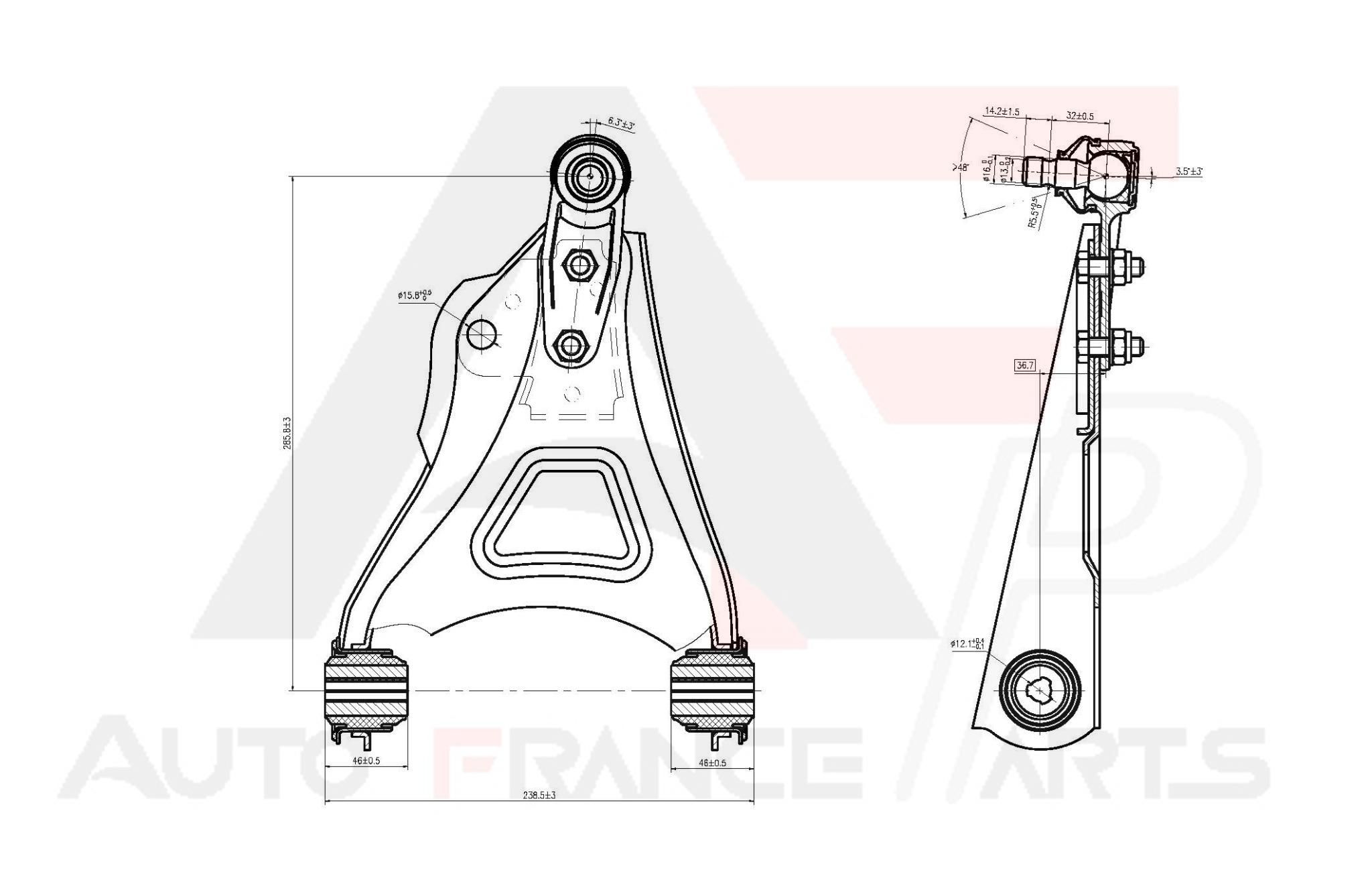 Rameno zavesenia kolies Auto France Parts