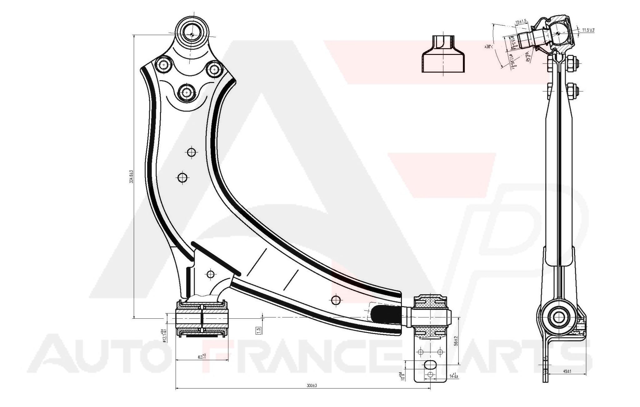 Rameno zavesenia kolies Auto France Parts