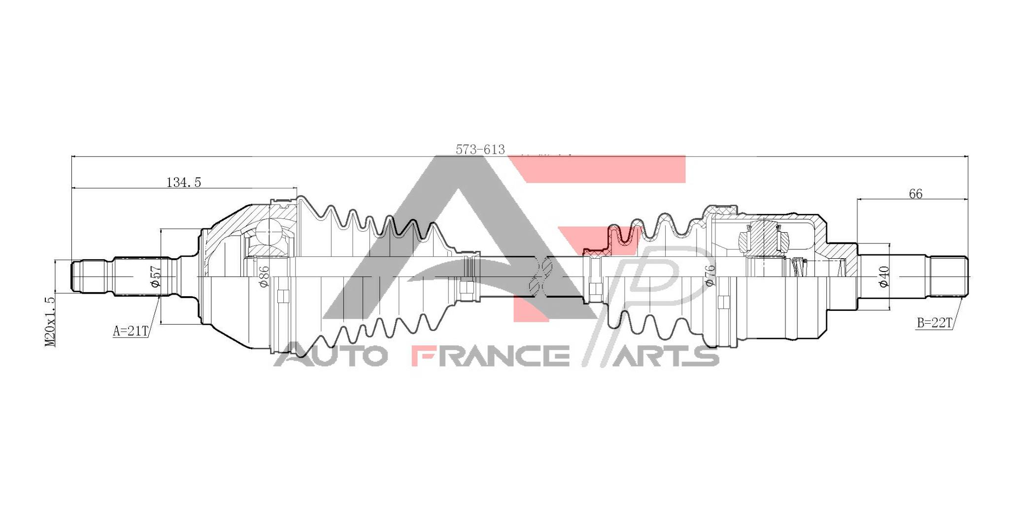 Hnací hriadeľ Auto France Parts