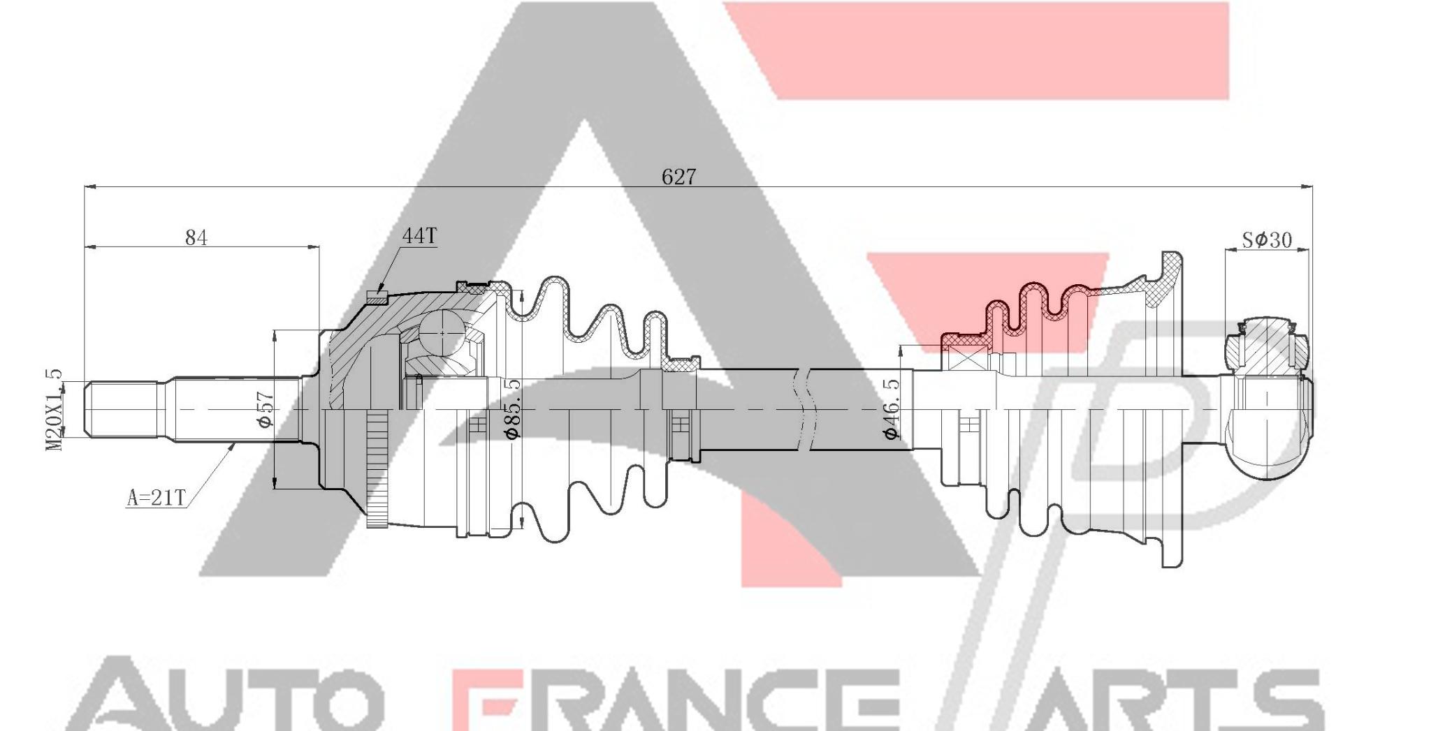 Hnací hriadeľ Auto France Parts