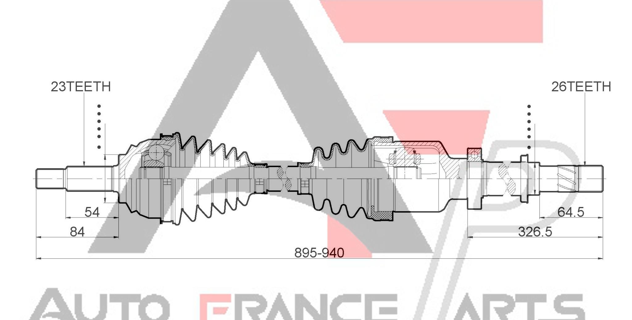 Hnací hriadeľ Auto France Parts