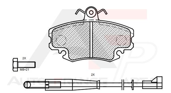 Sada brzdových platničiek kotúčovej brzdy Auto France Parts