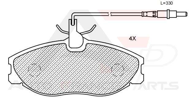 Sada brzdových platničiek kotúčovej brzdy Auto France Parts