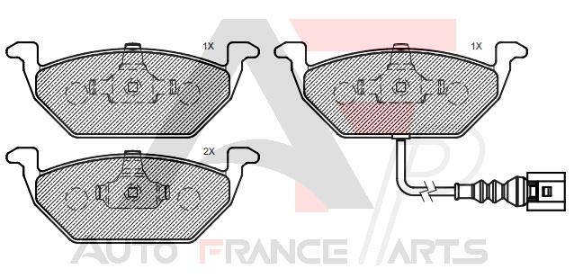 Sada brzdových platničiek kotúčovej brzdy Auto France Parts
