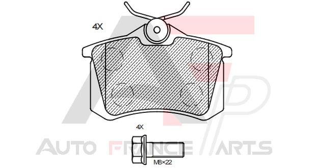 Sada brzdových platničiek kotúčovej brzdy Auto France Parts