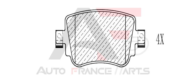 Sada brzdových platničiek kotúčovej brzdy Auto France Parts