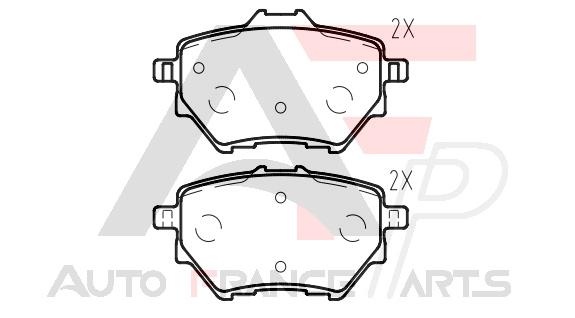 Sada brzdových platničiek kotúčovej brzdy Auto France Parts