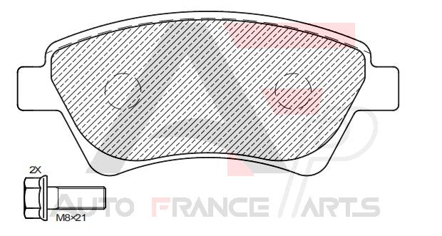 Sada brzdových platničiek kotúčovej brzdy Auto France Parts