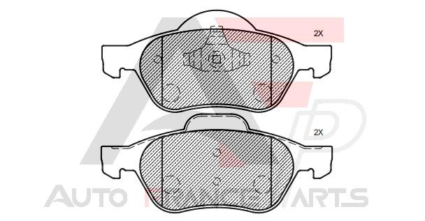 Sada brzdových platničiek kotúčovej brzdy Auto France Parts