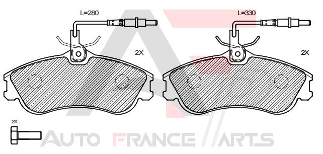 Sada brzdových platničiek kotúčovej brzdy Auto France Parts