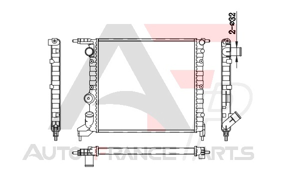 Chladič motora Auto France Parts