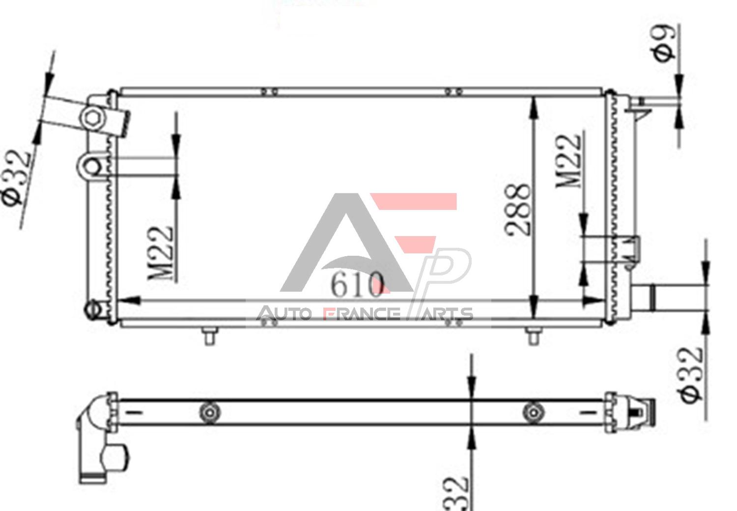 Chladič motora Auto France Parts