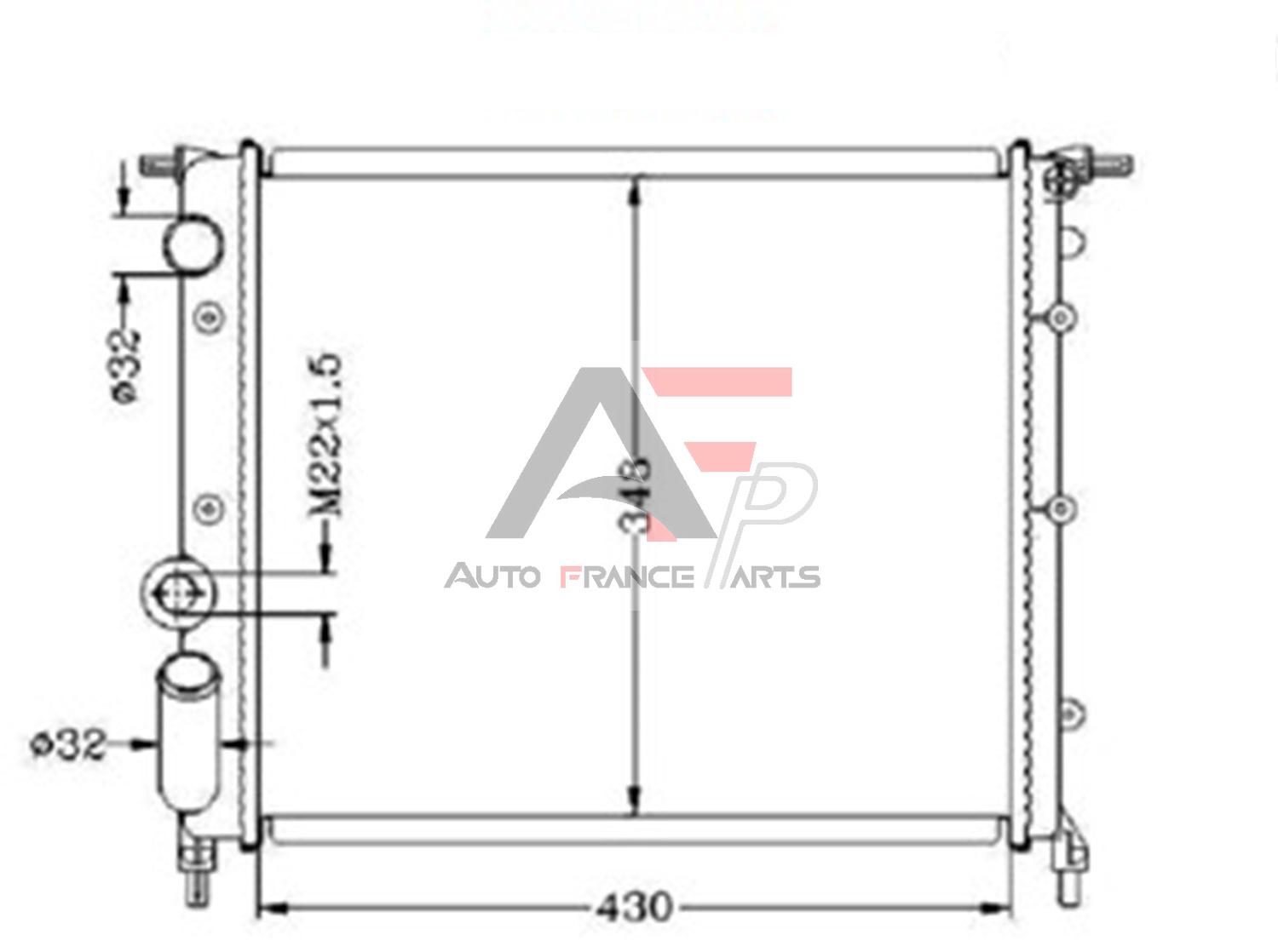Chladič motora Auto France Parts