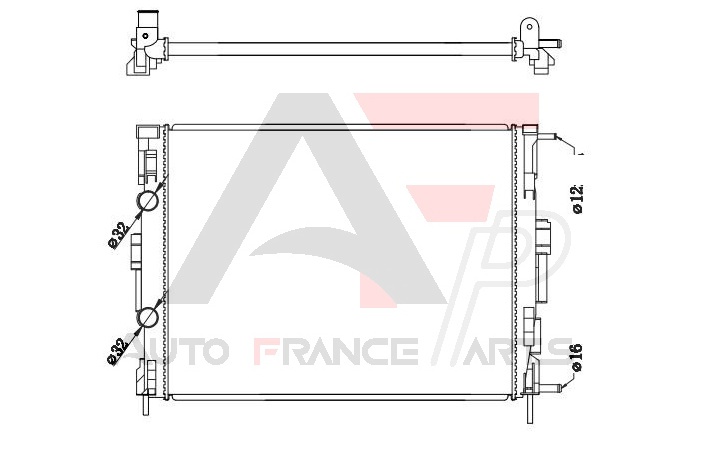 Chladič motora Auto France Parts