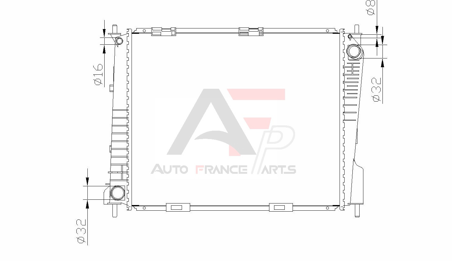 Chladič motora Auto France Parts