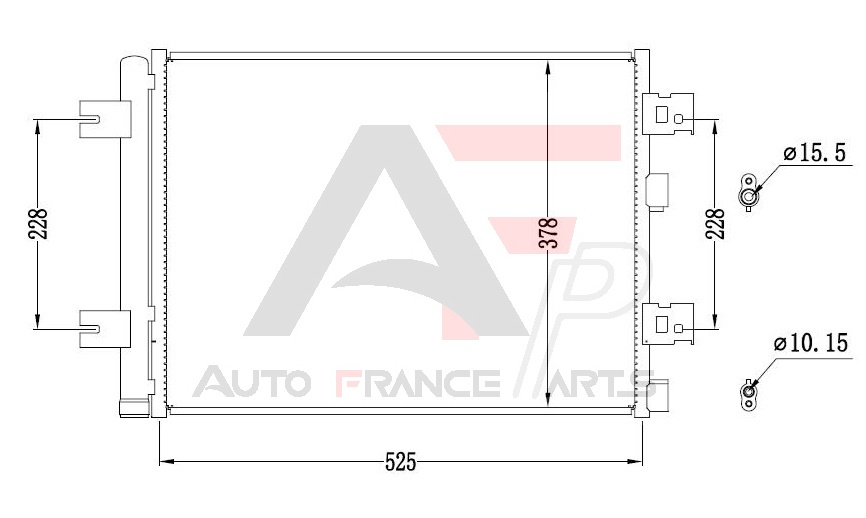 Kondenzátor klimatizácie Auto France Parts
