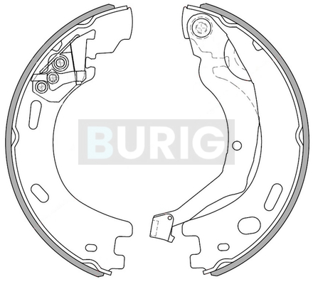 Sada brzdových čeľustí Burig