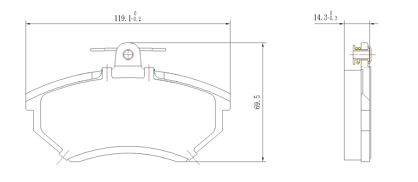 Sada brzdových platničiek kotúčovej brzdy Shandong Jinli New Material Tech Co., Lt