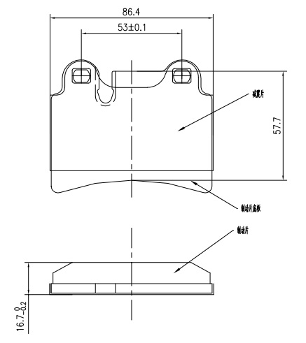 Sada brzdových platničiek kotúčovej brzdy Shandong Jinli New Material Tech Co., Lt