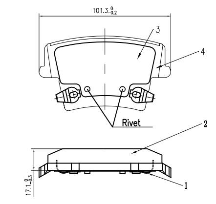 Sada brzdových platničiek kotúčovej brzdy Shandong Jinli New Material Tech Co., Lt