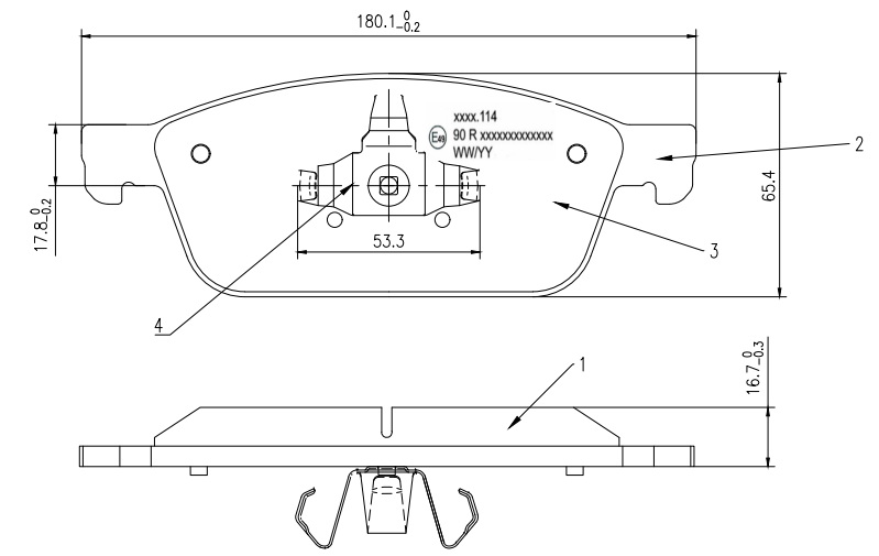 Sada brzdových platničiek kotúčovej brzdy Shandong Jinli New Material Tech Co., Lt