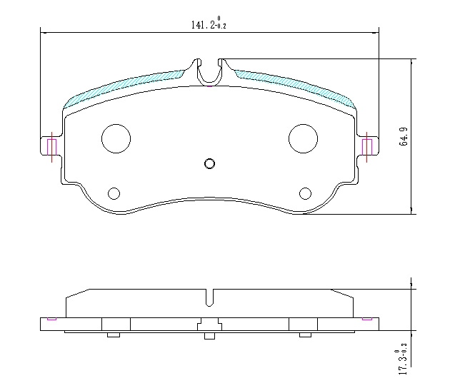 Sada brzdových platničiek kotúčovej brzdy Shandong Jinli New Material Tech Co., Lt
